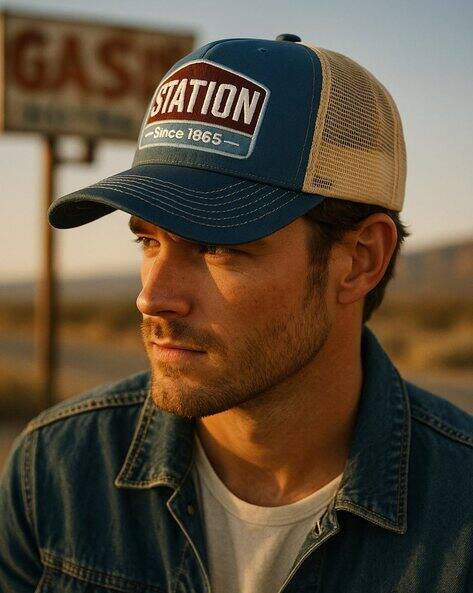 THE TIE HUB Men Embroidered Baseball Cap with Adjustable Strap
