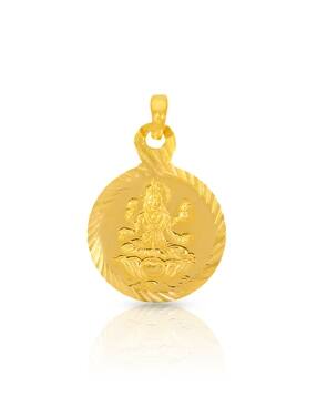 bhima jewels Women Yellow Gold Lakshmi Coin Pendant-picture-36