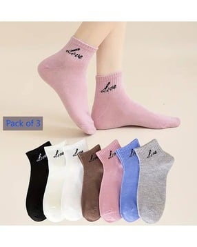 cumsin Women Pack of 4 Ankle-Length Socks-picture-19