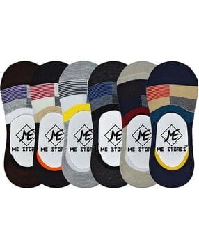 cumsin Women Pack of 6 Striped No-Show Socks-picture-21