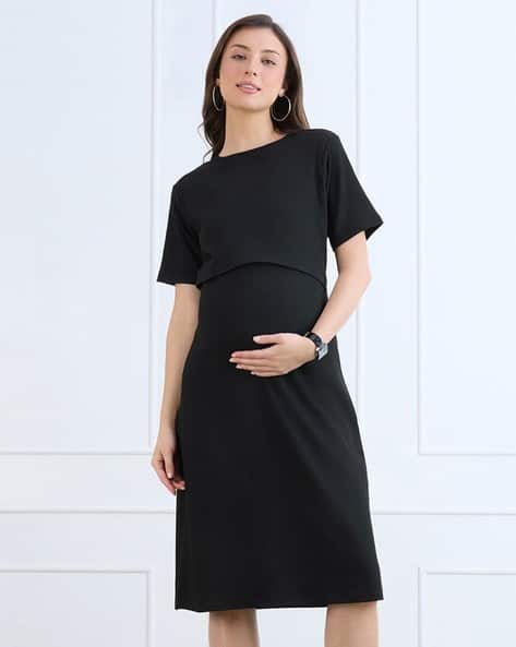 princess polly baby blue dress Côte Linen Maternity Wrap Midi Dress – Ingrid & Isabel main image 0