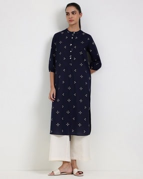 pink fort Women Floral Print Straight Kurta-picture-48