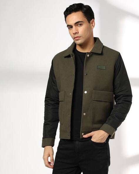 JOHN PLAYERS JEANS Men Slim Fit Jacket with Flap Pocket
