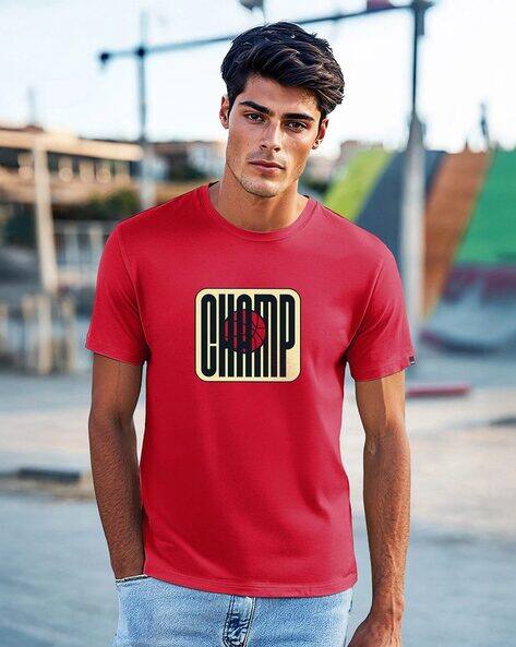 BEWAKOOF Men Typography Regular Fit T-Shirt