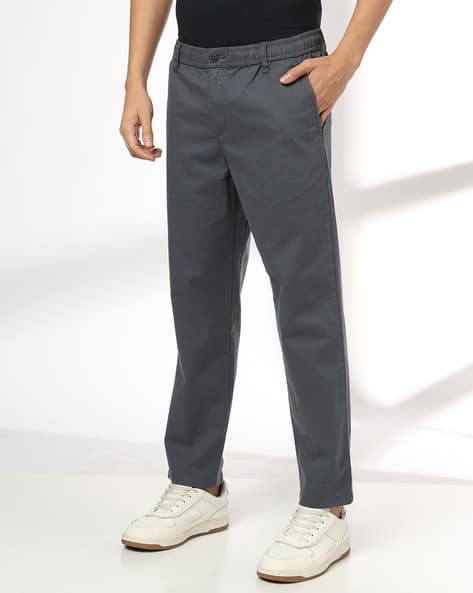 JOHN PLAYERS Men Comfort Fit Flat-Front Pants