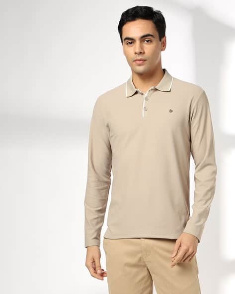JOHN PLAYERS Men Slim Fit Stretchable Nylon Polo T-Shirt