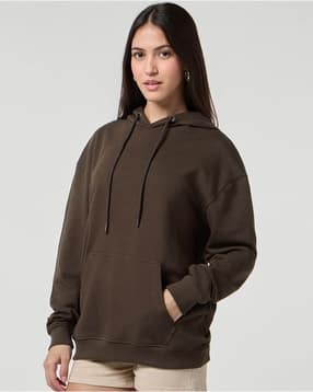 Women Solid Oversized Fit Hoodie-image-40