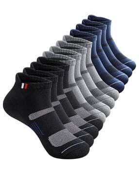 cumsin Women Pack of 6 Striped Ankle-Length Socks-picture-19