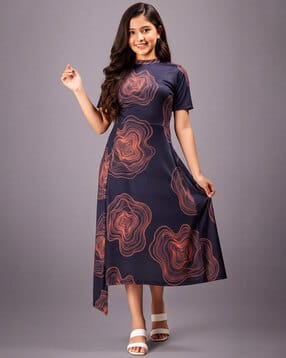 hellcat Women Printed A-Line Dress-picture-19