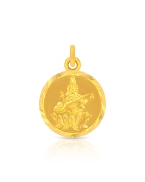 bhima jewels Women Yellow Gold Saraswati Pendant-picture-36