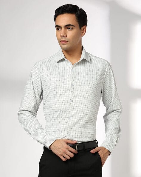 JOHN PLAYERS Men Printed Regular Fit Stretchable Nylon Shirt