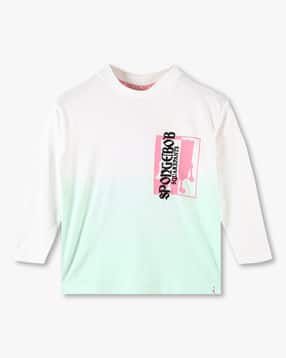 point cove Girls Spongebob Print Oversized Round-Neck T-Shirt-picture-17