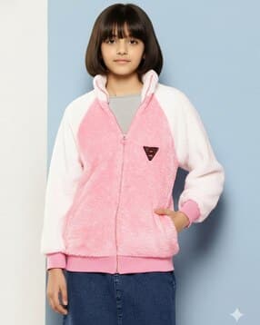 aarika girls ethnic Girls Woolen Zip Front Jacket-picture-19