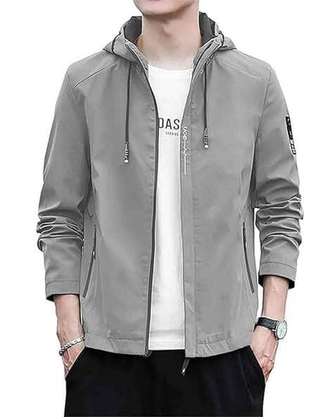 POSHAX Men Regular Fit Hooded Jacket with Zip Pockets
