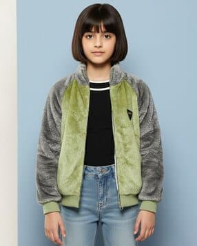 aarika girls ethnic Girls Woolen Zip Front Jacket-picture-21
