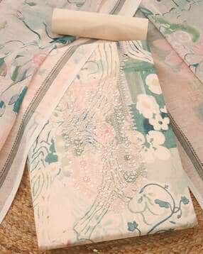 Women Embroidered Unstitched Dress Material