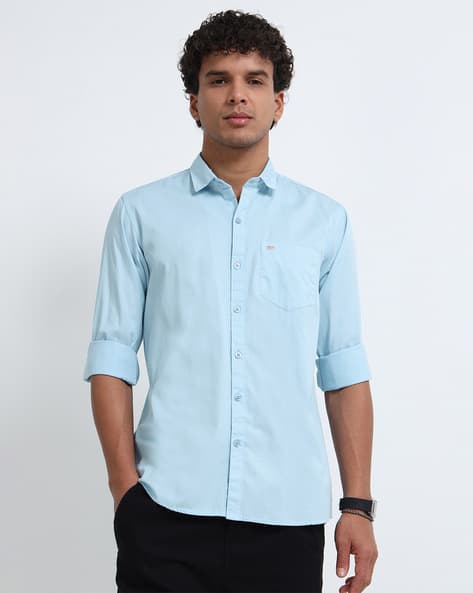 U.S. Pitchers Men Slim Fit Shirt with Patch Pocket - Image 1