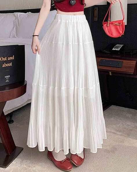 Women Tiered Skirt with Elasticated Waist