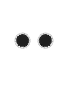 yellow chimes Men Rhodium-Plated Stud Earrings-picture-52