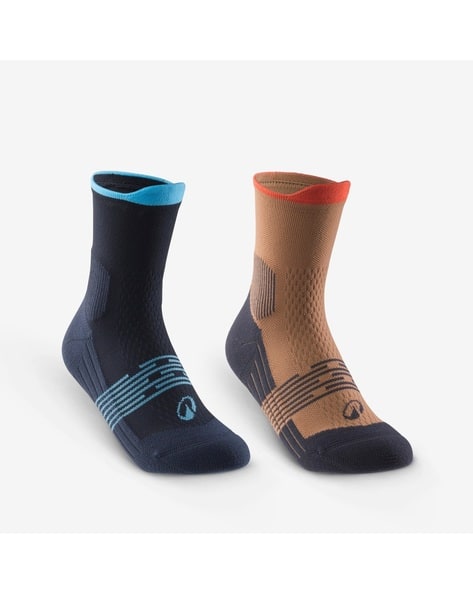 Decathlon Quechua - Boys Hike 500 Moisture Management Hiking Socks Pack of 2