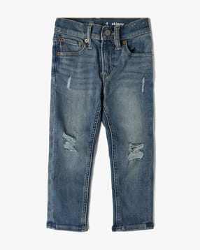 gap kids Boys Mid-Wash Distressed Skinny Fit Stretchable Jeans-picture-18