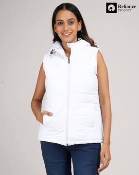 fashion world Women Quilted Regular Fit Hooded Puffer Jacket-picture-42