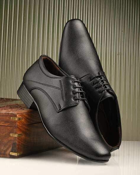 Wainers Men Round-Toe Lace Fastening Formal Shoes