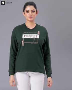 fashion world Women Typographic Print Regular Fit Sweatshirt-picture-31
