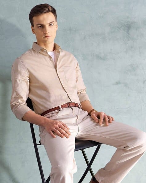 Buy Beige Shirts for Men by ARROW Online | Ajio.com