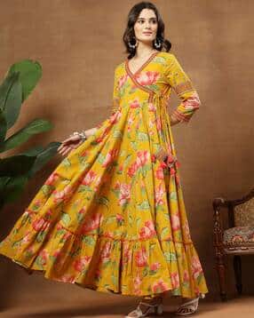 gulmohar jaipur Women Floral Print Anarkali Kurta-picture-50