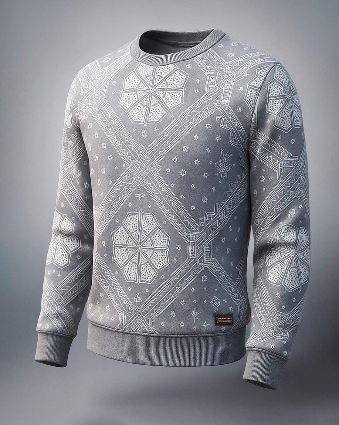 The Indian Garage Co Geometric Print Crew-Neck Sweatshirt deal from ajio The Indian Garage Co Geometric Print Crew-Neck Sweatshirt deal from ajio