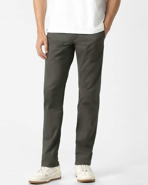 VHSPORT Men Slim Fit Flat-Front Trousers