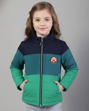 house of vedas Girls Colour-Block Puffer Jacket-picture-45