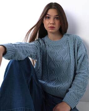 only Women Cable-Knit Regular Fit Pullover-picture-42