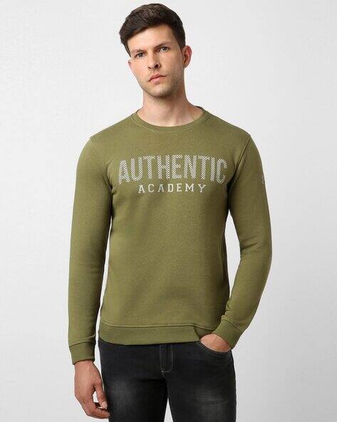 VDOT Men Typographic Print Slim Fit Sweatshirt