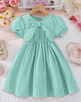 styleconnect Girls Round-Neck Fit & Flare Dress-picture-39