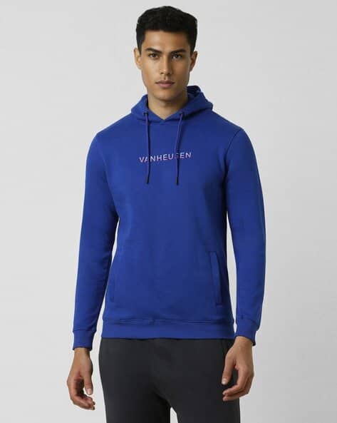 VDOT Men Brand Print Slim Fit Hoodie