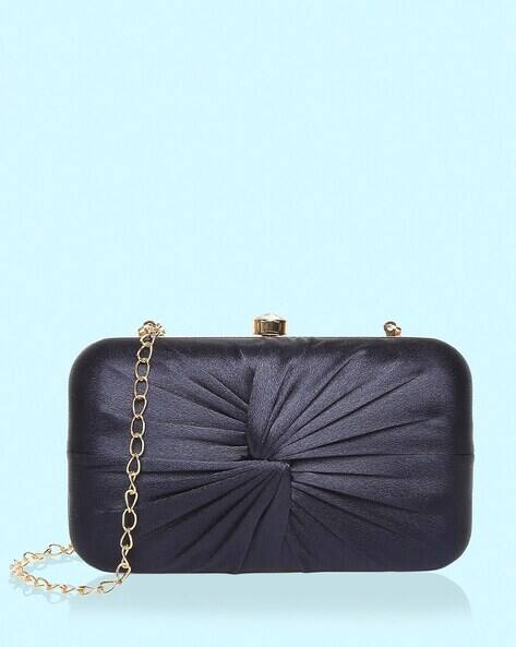 Lavie Twist-Knot Clutch with Detachable Chain Strap
