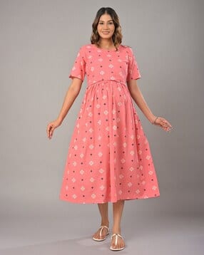 negen Women Printed Fit & Flare Dress-picture-1