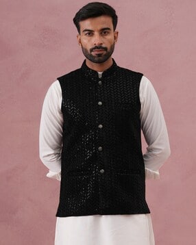 jompers Men Ethnic Wear Button Closure Nehru Jacket-picture-30