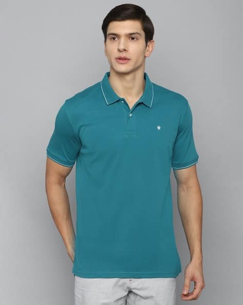 LOUIS PHILIPPE Men Regular Fit Cotton Polo T-Shirt