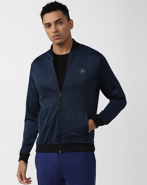 VANHEUSEN FLEX Men Heathered Regular Fit Bomber Jacket