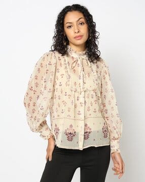 yousta Women Floral Print Boxy Fit Top-picture-38