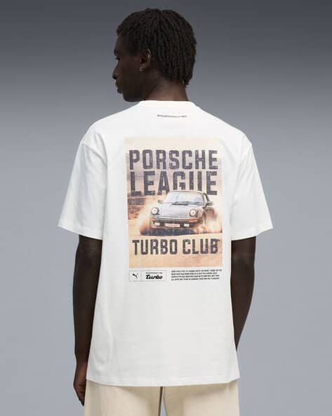 Puma Men Porsche Legacy Graphic Print Oversized Fit T-Shirt