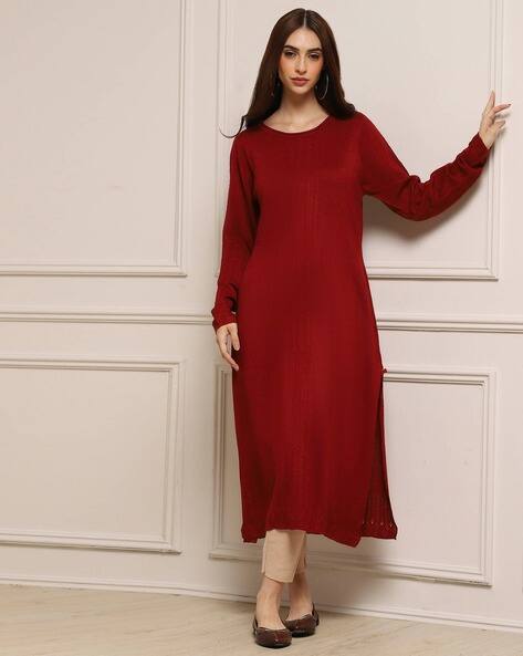 BIBA — Solid Straight Kurta