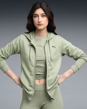 Women Zip-Front Regular Fit Hooded Jacket
