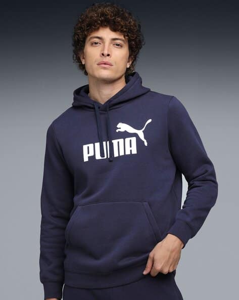 Puma Men Logo Print Regular Fit Hoodie