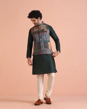 kisah Men Regular Fit Nehru Jacket-picture-40