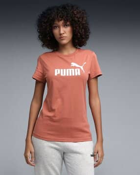 puma Women Essential No. 1 Logo Graphic Print Regular Fit Crew-Neck T-Shirt-picture-35