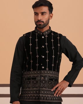jompers Men Ethnic Wear Button Closure Nehru Jacket-picture-17